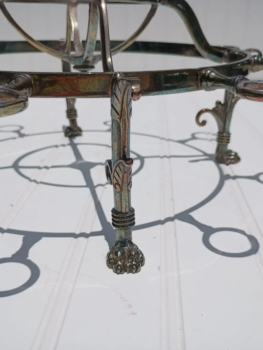 Vintage Silverplate Epergne Frame Centerpiece Stand Cordial Liquor Holder Taiwan